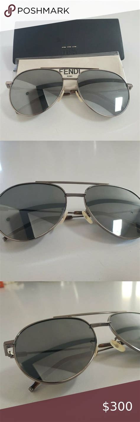 fendi ff 0222 black aviator|FENDI Metal Aviator Sunglasses FF0222/S Black .